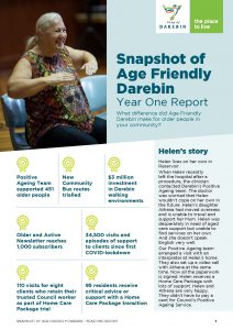 What difference did Age Friendly Darebin make for older people in the first year?