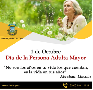 Conmemoración del mes de la persona adulta mayor en redes sociales