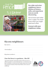Kei te tua te taiapa/Over the Fence campaign