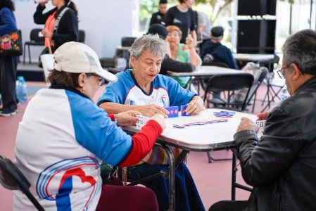 Evento deportivo y juegos de mesa