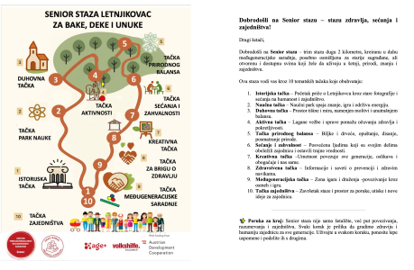 Letnjikovac (Šabac) intergenerational walking trail