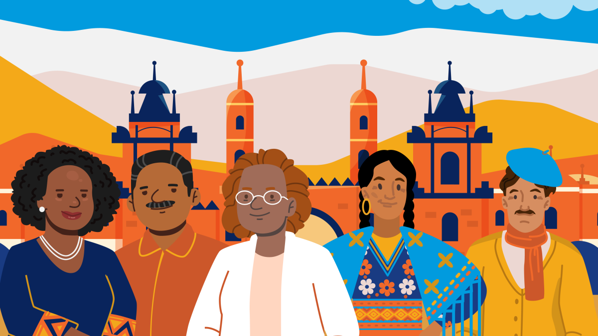 An illustration of diverse older people from the region of the Americas