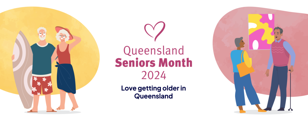 Banner for Queensland Seniors Month 2024