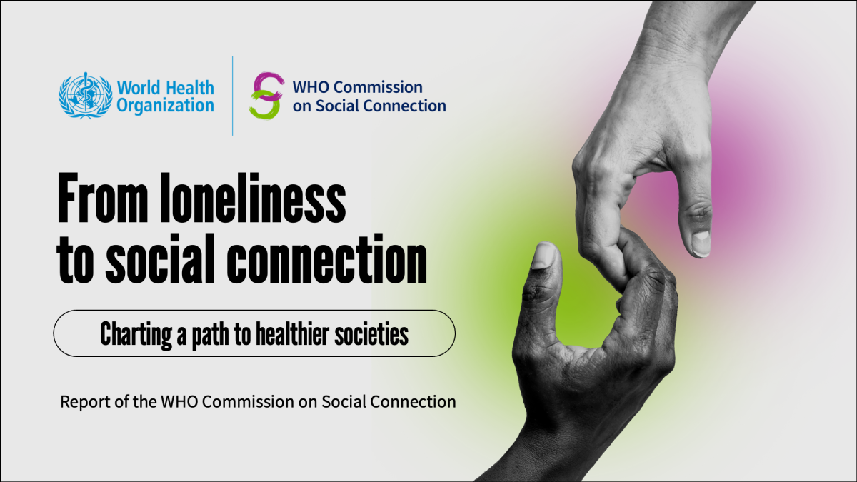 Banner for the WHO Commission on Social Connection report