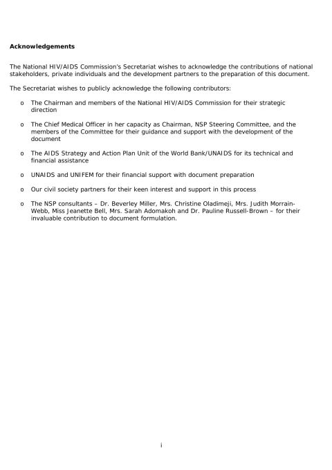 National Strategic Plan for the Prevention and Control of HIV 2008-2013