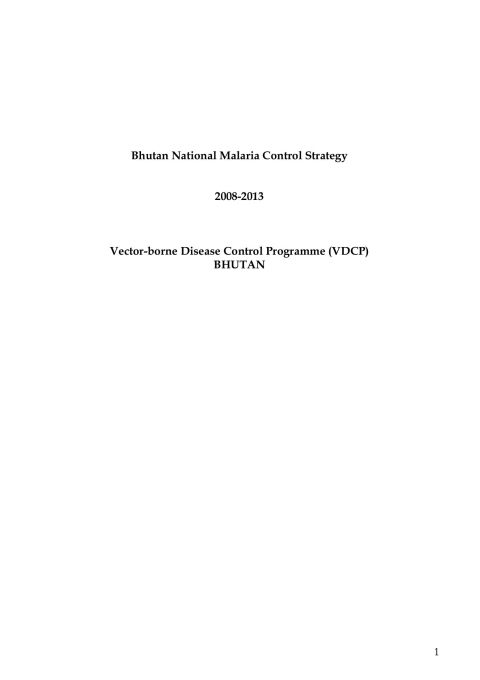 National Malaria Strategic Plan 2018-2013