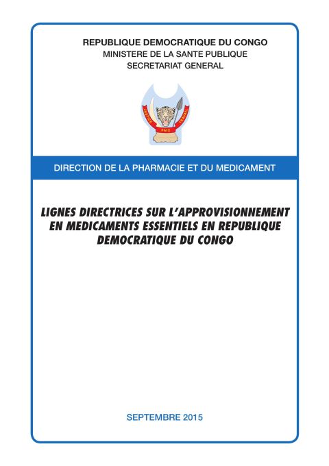 Lignes directrices sur l’approvisionnement en médicaments essentiels en République Démocratique du Congo
