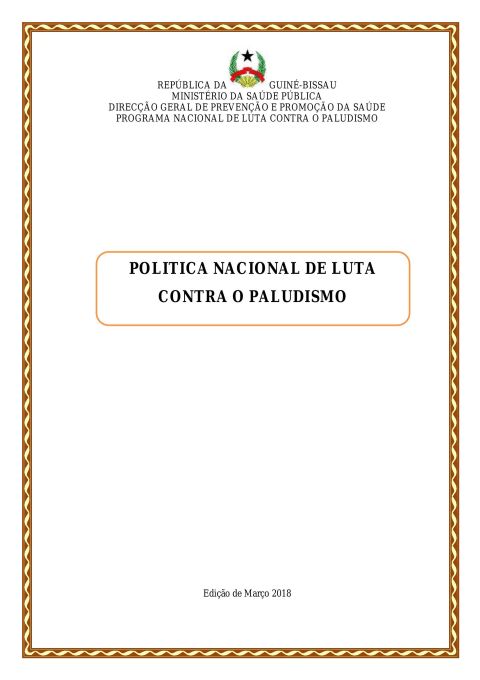 Politica Nacional de Luta contra o Paludismo 2018