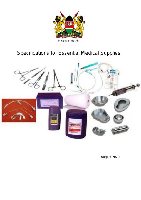 Specifications for Essential Medicines Supplies