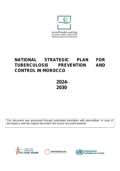 National Strategic Plan for TB Prevention and Control  2024-2030