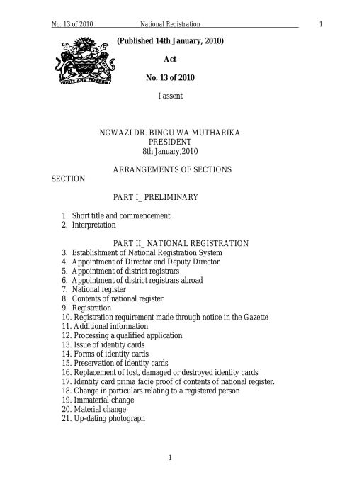 National Registration Act