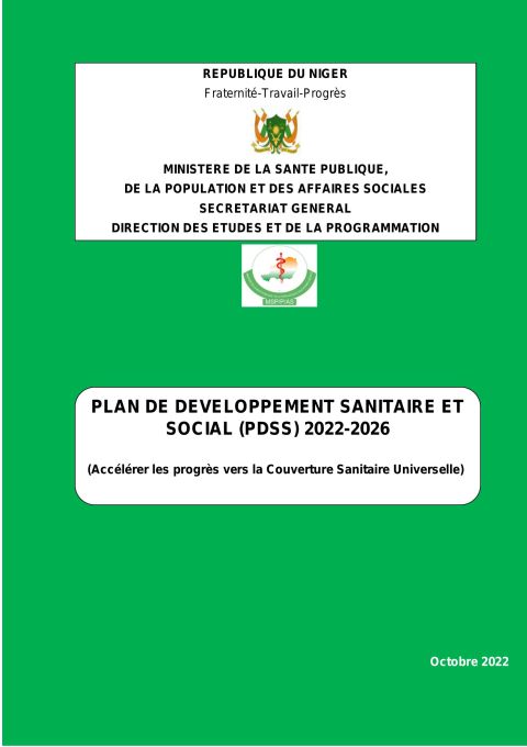 Plan de Développement Sanitaire et Social(PDSS) 2022-2026