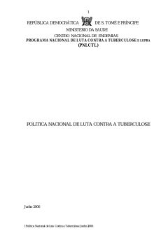 Politica Nacional de Luta Contra Tuberculose
