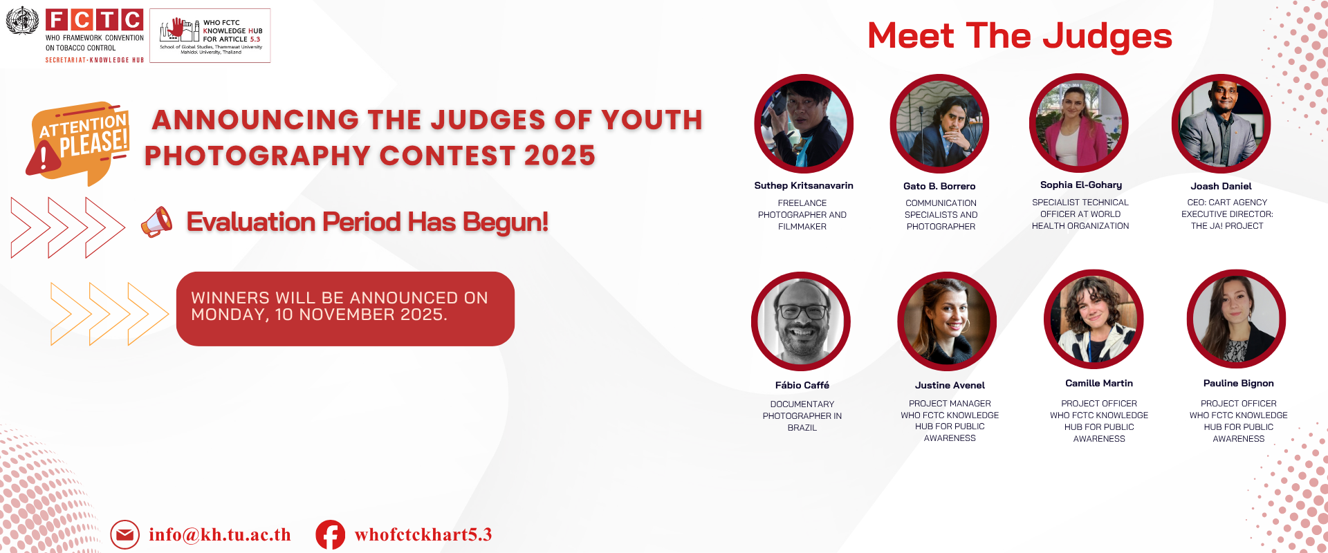 Youth Photo Contest Announcement of the Judges