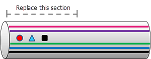 Section of the pipe to be replaced