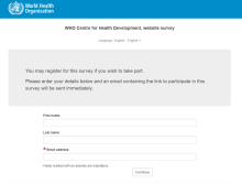 WKC website survey registration page screenshot