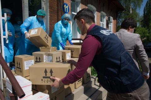 WHO field visit to Zhytomyr region, Ukraine, to strengthen prevention and infectious control programmes and increase the preparedness of facilities for the COVID-19 pandemic. (12 May 2020)