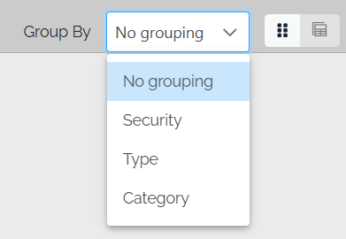 Image showing the grouping options