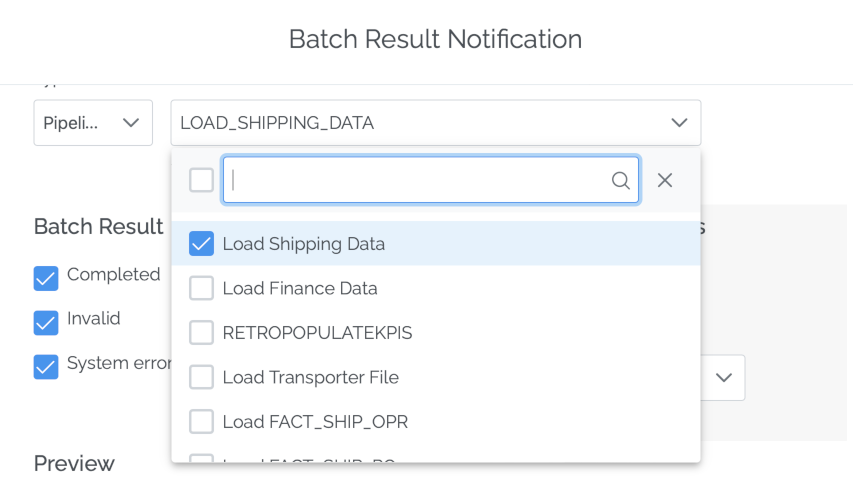 batch result notification