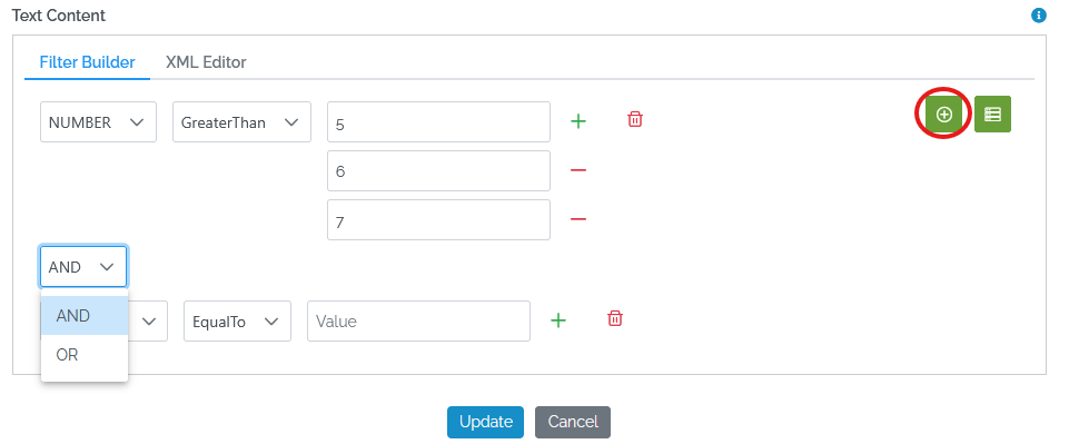 Test Row filter 4