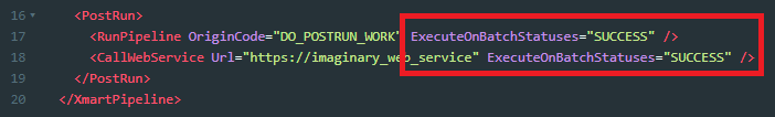 conditionally trigger postrun depending on batch status