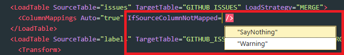 warn on missing source columns