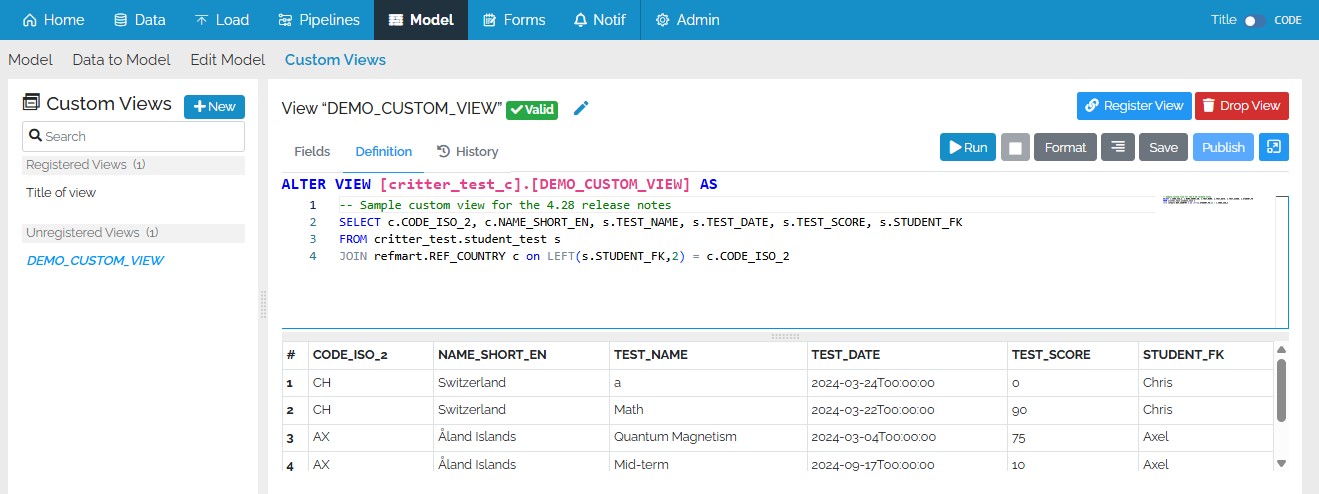 image of sql editor