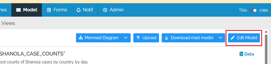 new Edit Model button