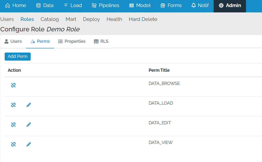 Image showing the menus with Admin, Roles and Configure highlighted