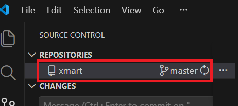 Image showing the current repository