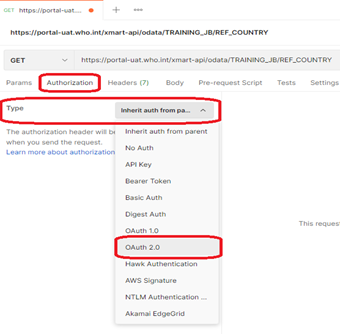 Image showing how to navigate to the OAuth 2.0 option